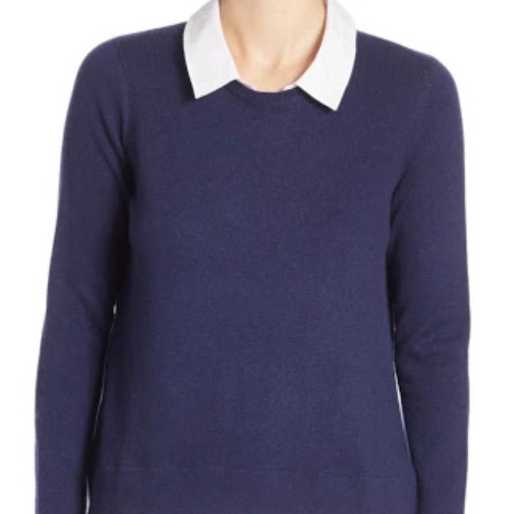 Joie Rika Layer-Effect Navy Sweater